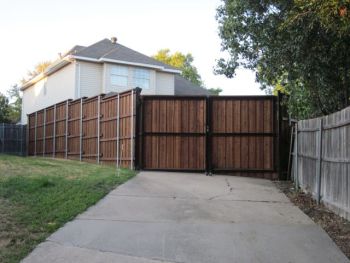 Metal Frame Wood Fence Gate