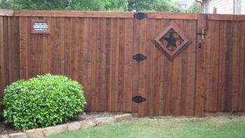 Star Decorative Cedar Stained Pedestrian Gates