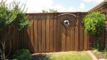 Star Decorative Cedar Stained Pedestrian Gates