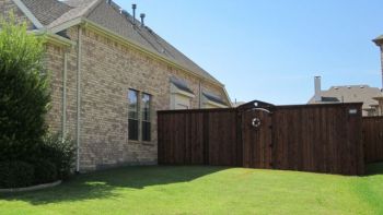 Star Decorative Cedar Stained Pedestrian Gates