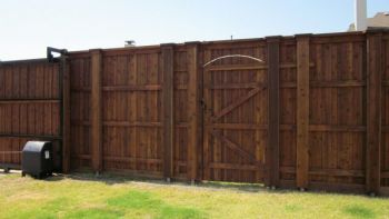 Wood Stained Pedestrian Gates 66