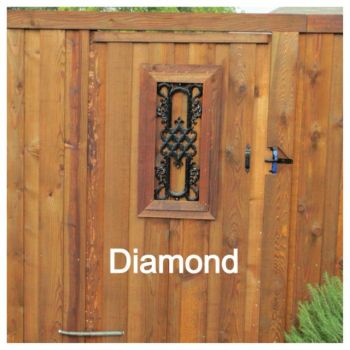 Decorative Wood Stained Pedestrian Gates