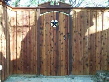 Star Decorative Cedar Stained Pedestrian Gates