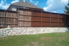 Red Cedar Wooden Fence Stain Photos Before After Photo