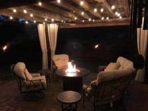 Outdoor Features - outdoor fire pit under patio cover
