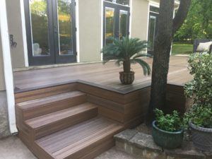 Composite Decking - composite deck with palm tree