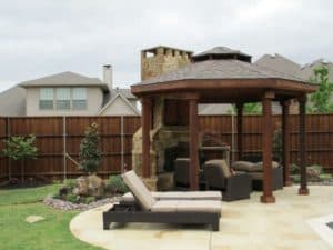 Outdoor Fire Features - Outdoor fireplace in outdoor living space