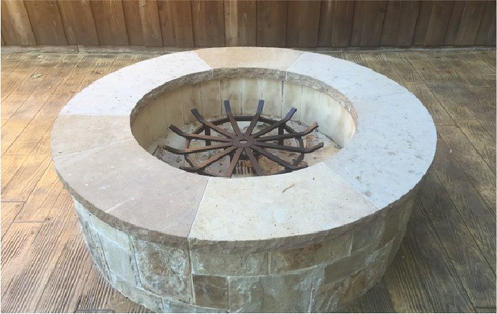 Custom Stonework Fire Pit