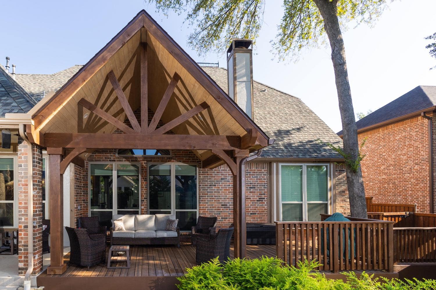 How to Composite Deck Maintenance - Composite Deck and covered patio by Texas Best Fence & patio