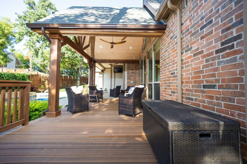 Covered Patio with Composite Decking - benefits of composite decking