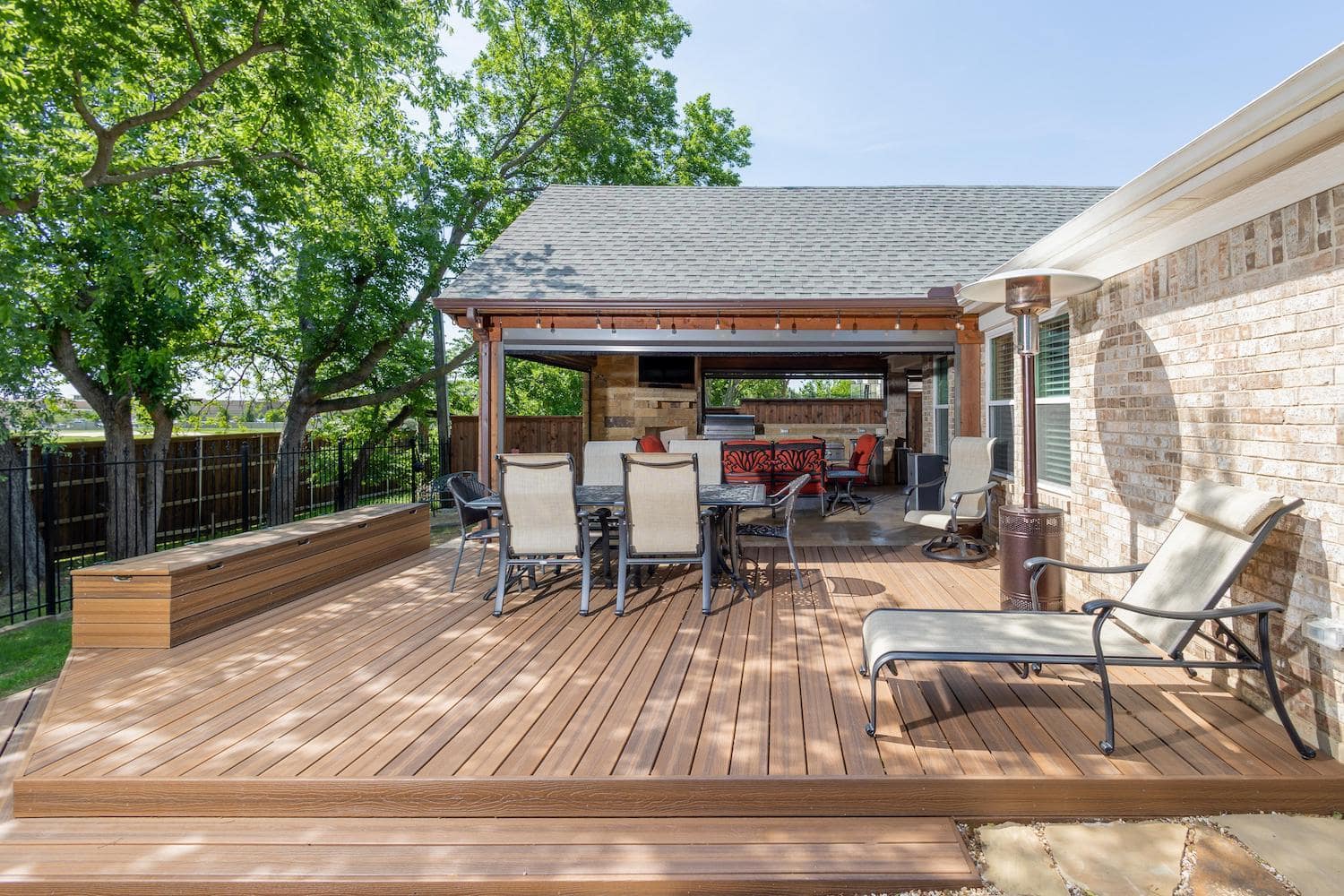 Custom Composite Deck installed by Texas Best Fence & Patio