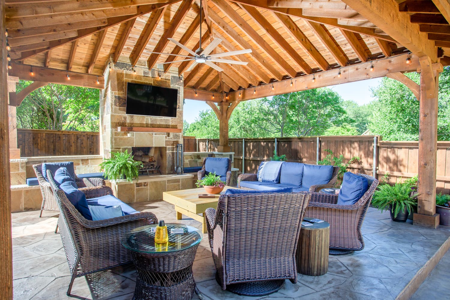 Fence and Outdoor Living Project in Heath TX by Texas best Fence & Patio