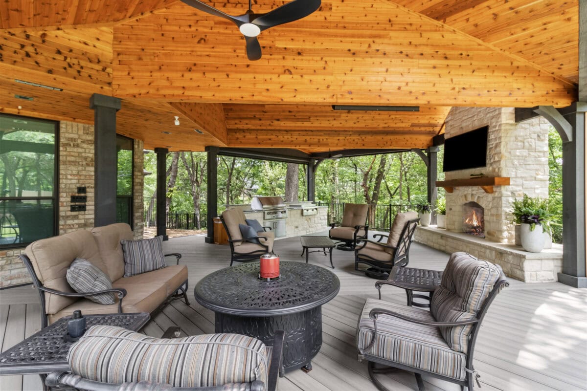 outdoor living space southlake tx texas best fence patio12